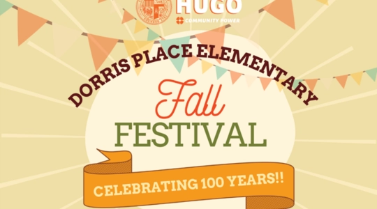 Doris Place Elementary Fall Festival Banner