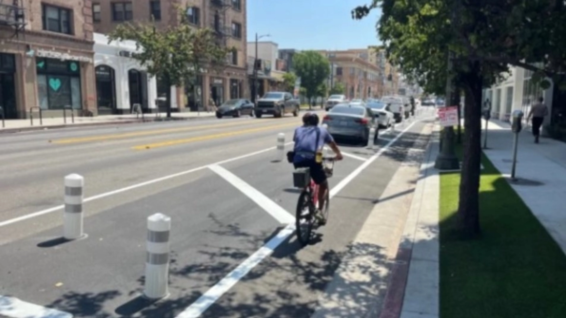 Person riding a bike