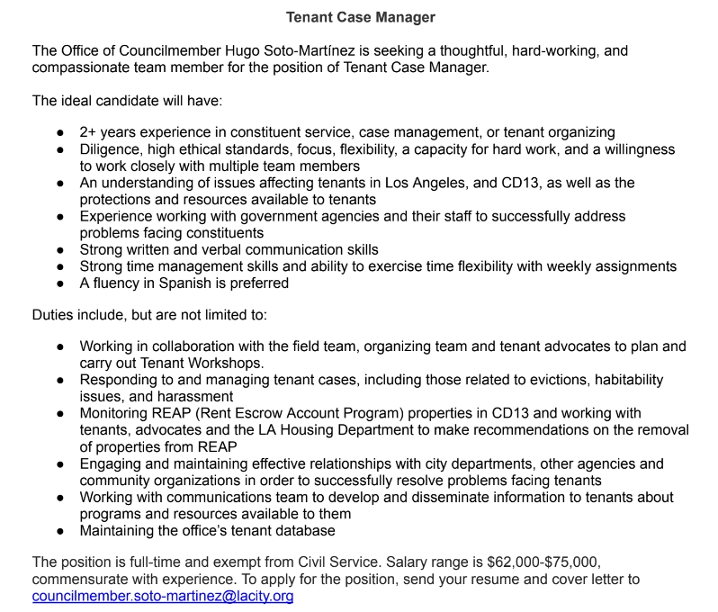 Tenant Case Manager
