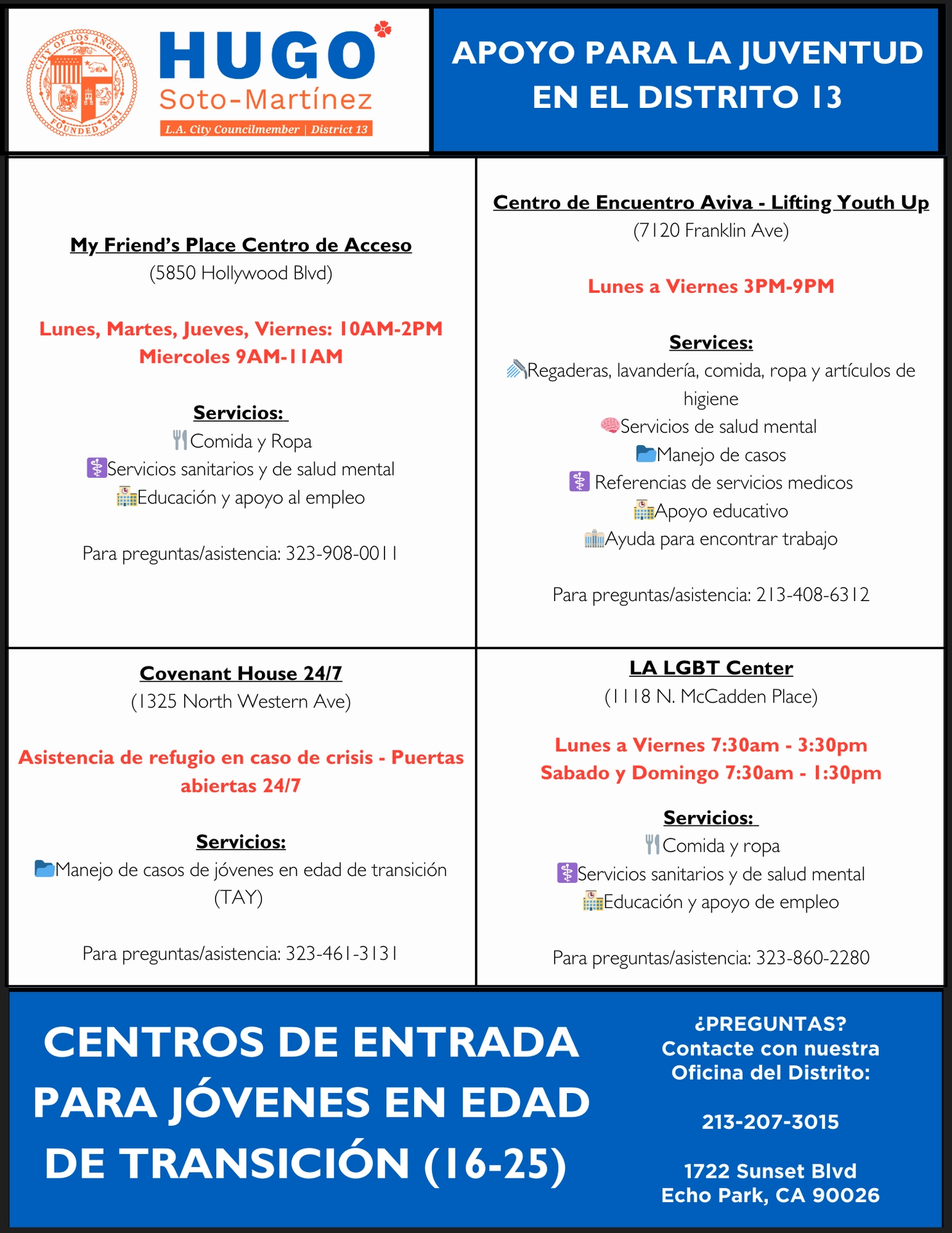 Unhoused Youth Resource Sheet