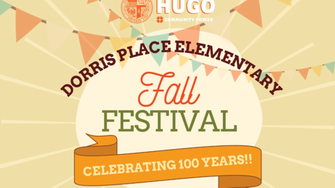 Doris Place Elementary Fall Festival Banner